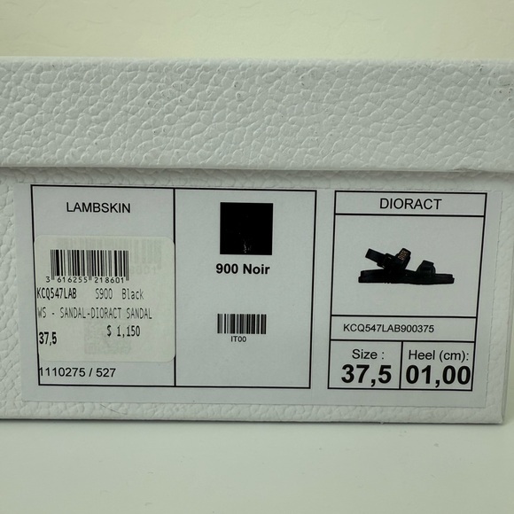 Dior Noir Lambskin Sandals - Picture 7 of 8